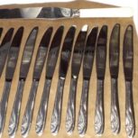 12عددکاردمیوه خوری انگلیس80سال قدمت پنگوین نشان فولاد ضدزنگ