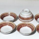 ظروف اصل وقدیمی ورساچه مارک کلبه ای چین قدمت 60تا70سال