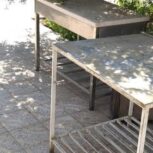 میز کار فست فود ، میز فلزی