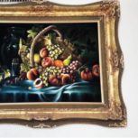 تابلو نقاشی رو مخمل با قاب سلطنتی .