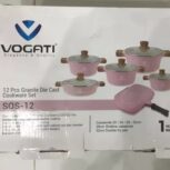 سرویس 12پارچه قابلمه و گریل وگاتی گرانیتی