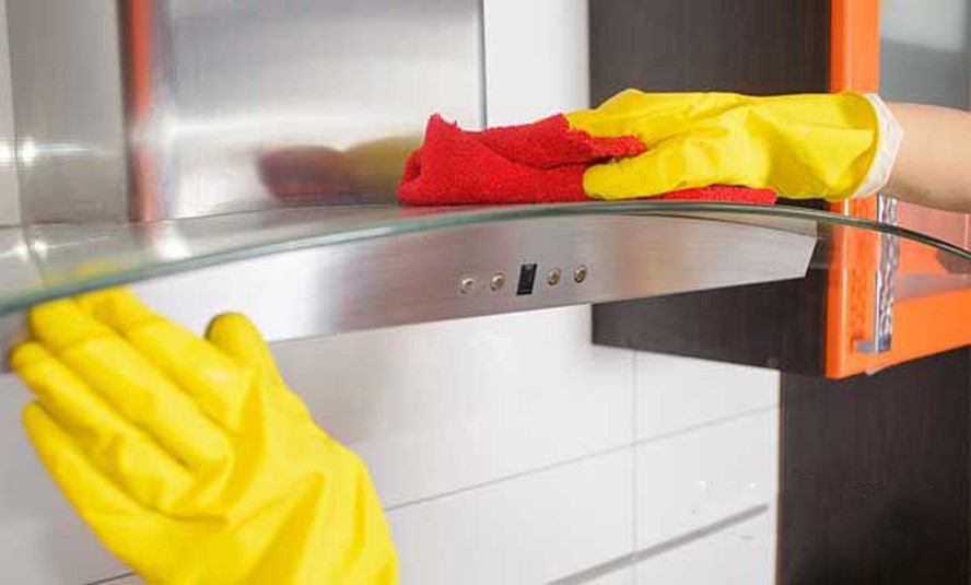 هود - آموزش پاک کردن لکه های چربی سطوح آشپزخانه