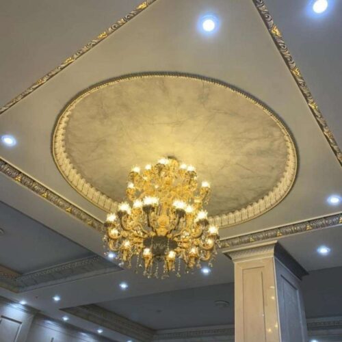 نقاشی ساختمان پتینه کاری میکروسمنت ورق طلا